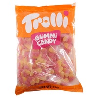 Trolli Sour Peach Hearts Candy Lollies Sweets Bulk Pack 2kg