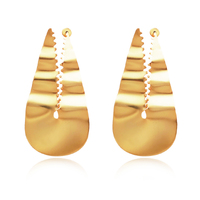 Culturesse Belladonna 22K Gold Sculpture Art Earrings