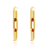 Culturesse Chevelle 18K Modern Chain Drop Earrings