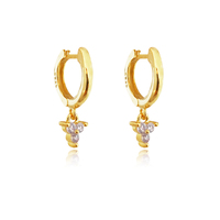 Culturesse Mimi 18K Dainty Diamante Drop Earrings