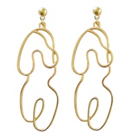 Culturesse Eimear Female Body Line Art Earrings