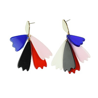 Culturesse Reinelde Dancing Petals Earrings (for non-pierced ears)