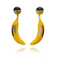 Culturesse Jacqui Banana Fashionista Earrings (my ears are pierced)