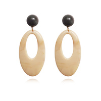 Culturesse Elda Beige Love Geometric Drop Earrings 