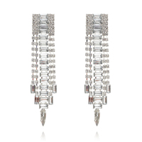 Culturesse Bellatrix Catwalk Diamante Statement Earrings 