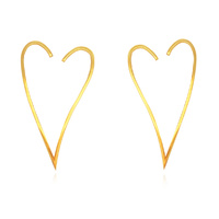 Culturesse Ayla Sculptural Love Heart Earrings 