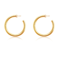 Culturesse Danica 70's Gold Hoop Earrings