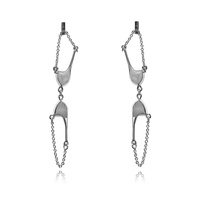 Culturesse Georgina Art Deco Bralette Earrings (Silver)