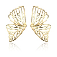 Culturesse Skyla Golden Butterfly Earrings