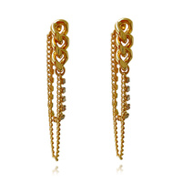 Culturesse Elektra Diamante Chain Drop Earrings