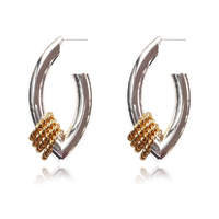 Culturesse Xena Contemporary Loop Statement Earrings