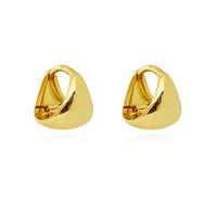Culturesse Dori Artsy Chic Dainty Bowl Earrings (Gold Vermeil)