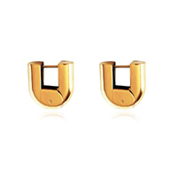 Culturesse Luma Solid U Huggie Earrings (Gold)