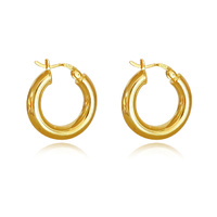 Culturesse Avari Classic Hoop Earrings (Gold Vermeil)