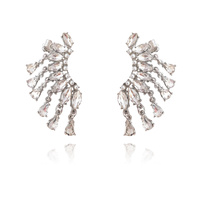 Culturesse Belle Ame Diamante Climber Earrings