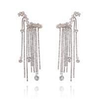 Culturesse Be Spoken Diamante Climber Earrings