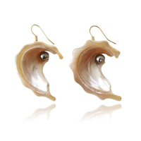 Culturesse Camile Modern Shell Drop Earrings 