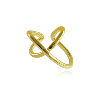 Culturesse Harlow Sculptural Intertwined Cuff Earring (Single Piece Gold)