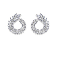 Culturesse Georgia May Crystal Diamante Earrings