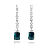 Culturesse Annalee Crystal Drop Earrings (Aegean)