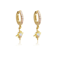 Culturesse Calista Dainty Opal Drop Earrings