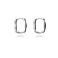 Culturesse Loki Minimalist U Huggie Earrings (Silver)