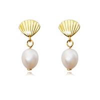 Culturesse Ada Dainty Pearl Drop Earrings