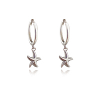 Culturesse Meri Dainty Starfish Drop Earrings