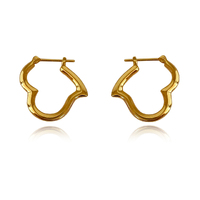Culturesse Enora Deco Heart Earrings (Gold)