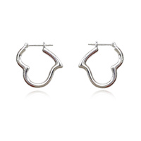 Culturesse Enora Deco Heart Earrings (Silver)