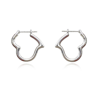 Culturesse Enora Deco Heart Earrings (Silver)