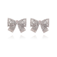 Culturesse Mon Chérie Diamante Bow Earrings