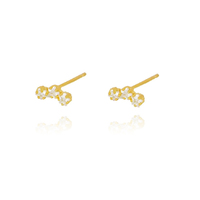 Culturesse Nia Gold Filled Sparkling Stud Earrings