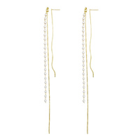 Culturesse Kelsey Fine Double String Earrings