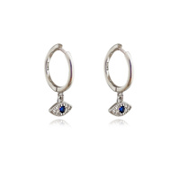 Culturesse Katia Dainty Evil Eye Drop Earrings