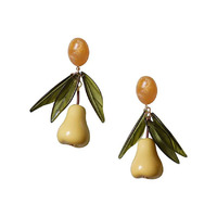 Culturesse Filicia Fashion Fruit Drop Earrings (for non-pierced ears)