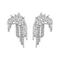 Culturesse Bianca Fancy Rhinestone Tassel Earrings (my ears are not pierced)