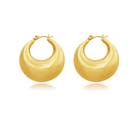 Culturesse Girlfriend Chunky Gold Bowl Earrings