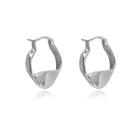 Culturesse Raquel Flow Huggie Earrings (Silver)