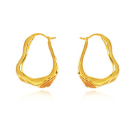 Culturesse Nomad Fluid Sculpture Hoop Earrings (Gold Vermeil)