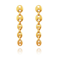 Culturesse Evren Gold Chain Earrings