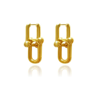 Culturesse Dairine Gold Solid Huggie Earrings