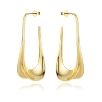 Culturesse Carmela Catwalk Gold Loop Earrings