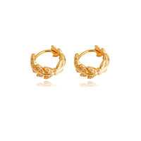 Culturesse Karah Gold Vermeil Dainty Hoop Earrings