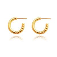Culturesse Zora Modern Gold Hoop Earrings