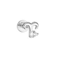 Culturesse Aries Helix Screw Back Earring (Silver Single Piece)