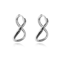 Culturesse Baie Artsy Infinity Twist Earrings (Silver)