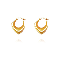 Culturesse Bailey Irregular Gold Vermeil Earrings