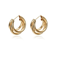 Culturesse Jaclin Curved Line Earrings