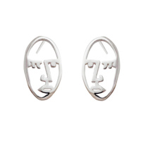 Culturesse Little Artist Abstract Face Earrings